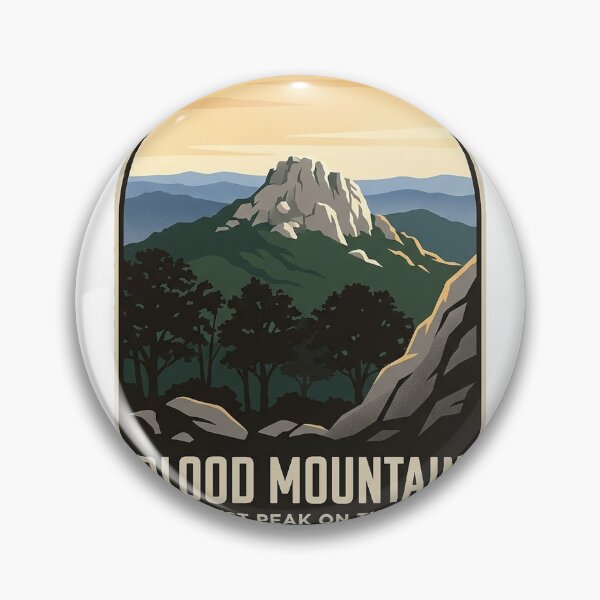 Item preview, Blood Mountain Summit Georgia Vintage Travel Badge Sticker designed and sold by DetourDgn.
