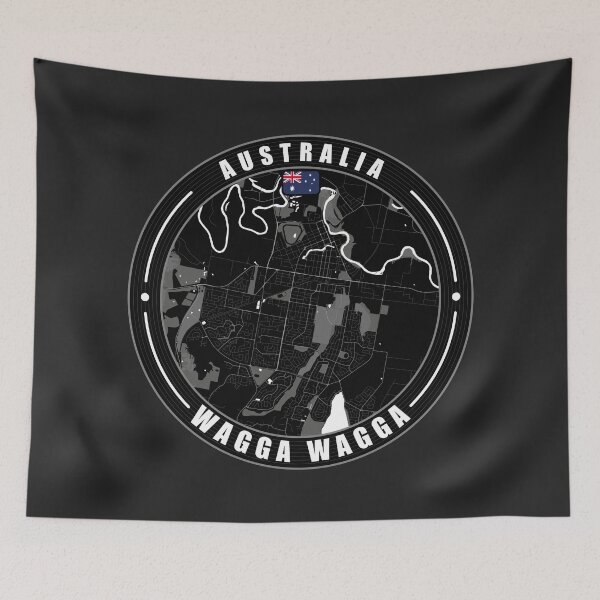 Item preview, Wagga Wagga Australia City Map  designed and sold by Thistle-TShop.