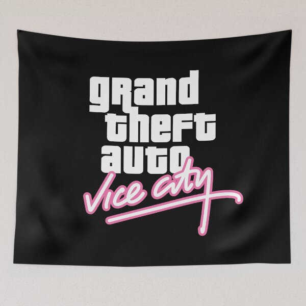 Item preview, GTA Grand Theft Auto Logo Vice City Neon Classic designed and sold by BubblePopRed.