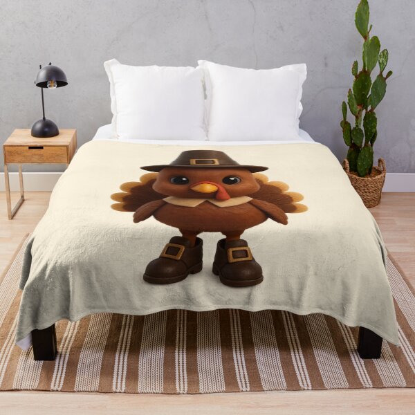 Item preview, Cute Pilgrim Turkey | Kawaii Thanksgiving Cartoon Character Art designed and sold by Moons Studio.