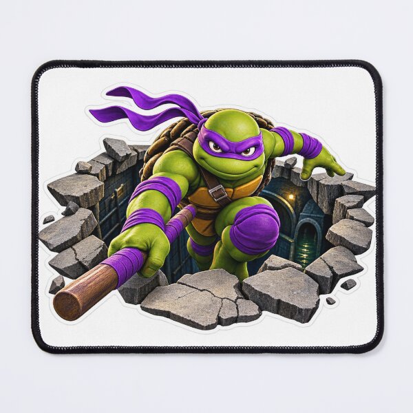 Item preview, Anamorphic Ninja Turtle Floor Pop-Out 3D Trench Illusion designed and sold by MR4me.