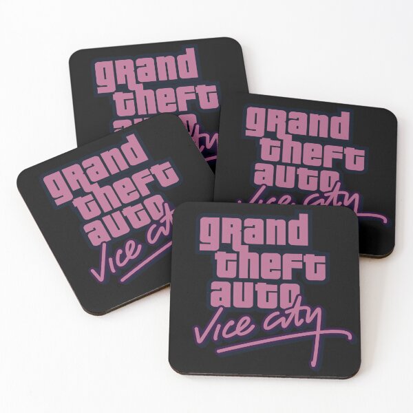 Item preview, GTA Grand Theft Auto Logo Vice City Purple Pink designed and sold by BubblePopRed.