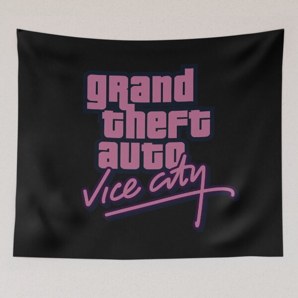 Item preview, GTA Grand Theft Auto Logo Vice City Purple Pink designed and sold by BubblePopRed.