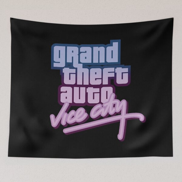 Item preview, GTA Grand Theft Auto Logo Vice City GTA 6 Sunset designed and sold by BubblePopRed.