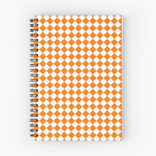 Item preview, Checker Diamond Pattern Orange White designed and sold by ArtbyDebbieC.