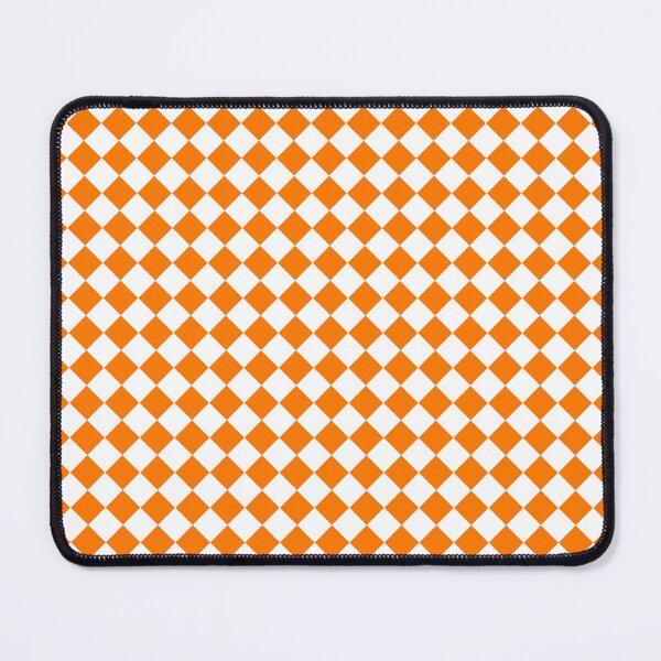 Item preview, Checker Diamond Pattern Orange White designed and sold by ArtbyDebbieC.