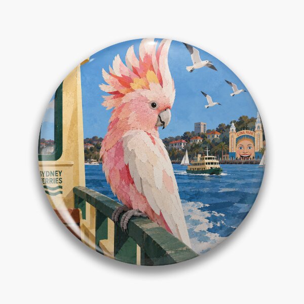 Item preview, Major Mitchell Cockatoo Sails Sydney Harbour designed and sold by LittleDreamsCo.