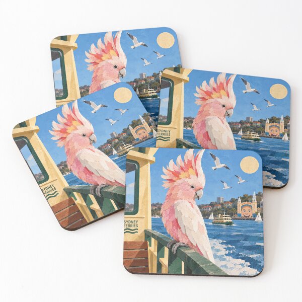 Item preview, Major Mitchell Cockatoo Sails Sydney Harbour designed and sold by LittleDreamsCo.