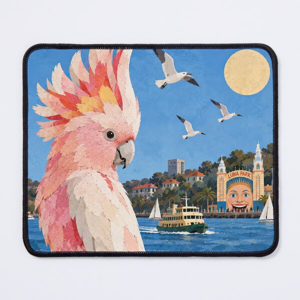 Item preview, Major Mitchell Cockatoo Sails Sydney Harbour designed and sold by LittleDreamsCo.