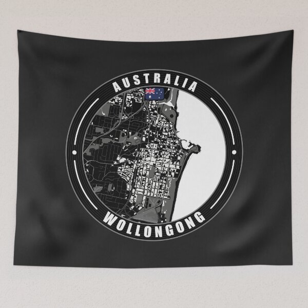 Item preview, Wollongong Australia City Map  designed and sold by Thistle-TShop.