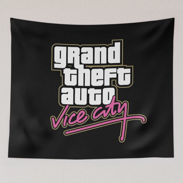 Item preview, GTA Grand Theft Auto Logo Vice City Classic designed and sold by BubblePopRed.