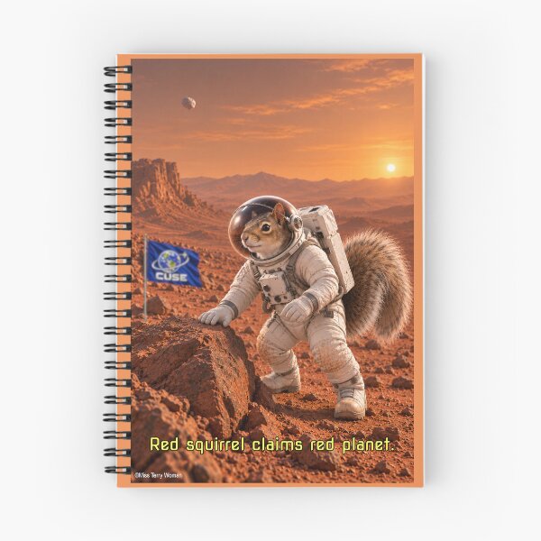 Item preview, Red Squirrel Astronaut on Mars designed and sold by MissTerryWoman.