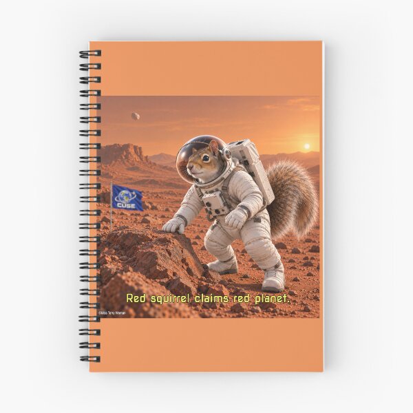 Item preview, Red Squirrel Astronaut on Mars designed and sold by MissTerryWoman.