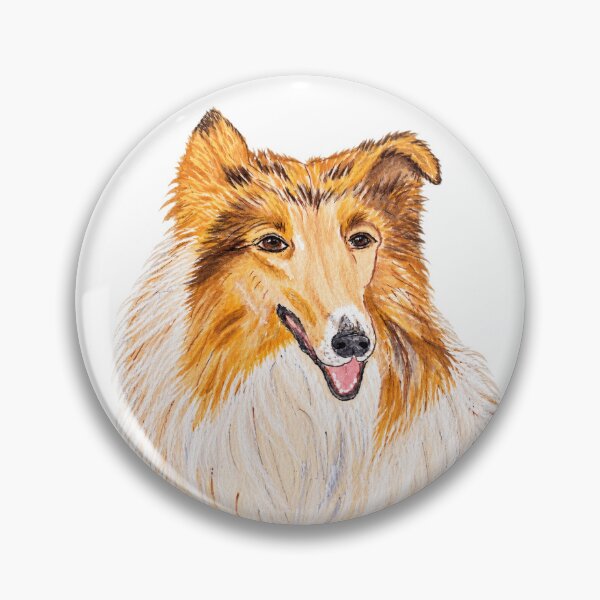 Item preview, Collie Original Art in Colored Pencil Watercolor designed and sold by Chris Zahorcik Art.