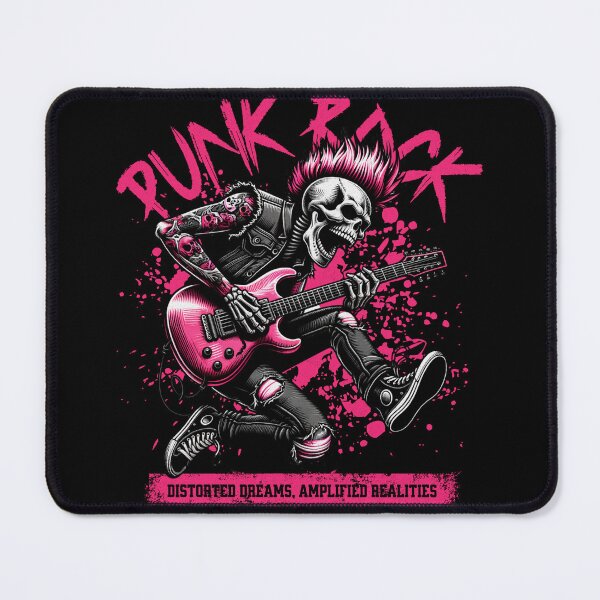 Item preview, Punk Rock T-Shirt, Distorted Dreams Amplified Realities Tee, Skeleton Guitarist Graphic Shirt, Rock Music Gift designed and sold by baretyas.