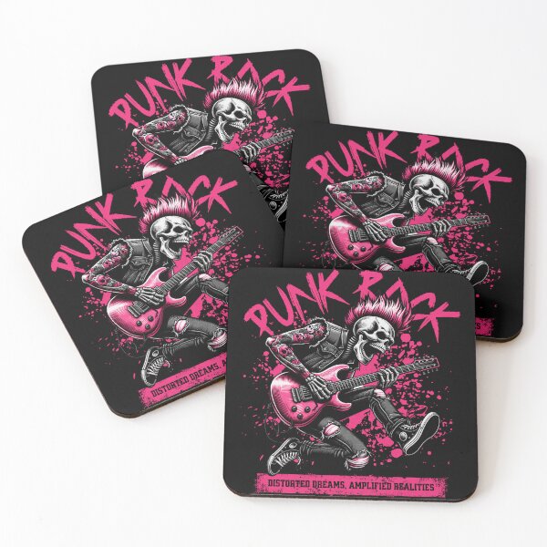 Item preview, Punk Rock T-Shirt, Distorted Dreams Amplified Realities Tee, Skeleton Guitarist Graphic Shirt, Rock Music Gift designed and sold by vec4u.