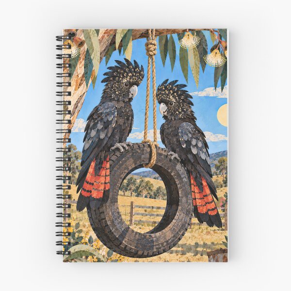 Item preview, Swinging Black Cockatoos designed and sold by LittleDreamsCo.