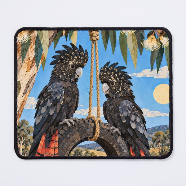 Item preview, Swinging Black Cockatoos designed and sold by LittleDreamsCo.