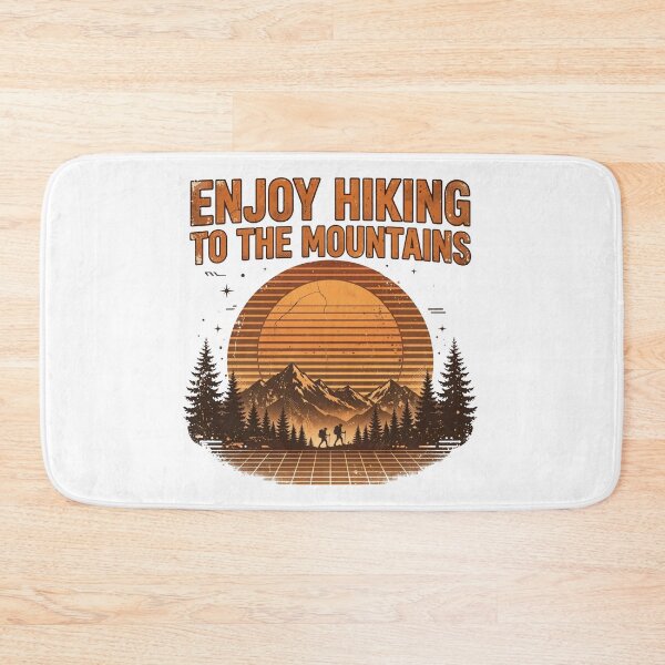 Item preview, Enjoy Hiking To The Mountains Retro Sunset designed and sold by ThePrintArt.