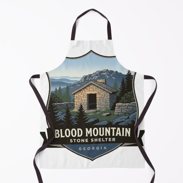 Item preview, Pegatina del escudo de Georgia del refugio de piedra de Blood Mountain designed and sold by DetourDgn.
