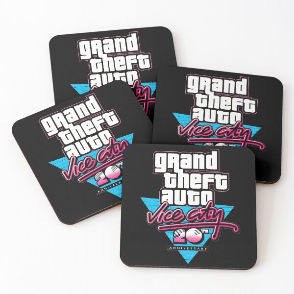 Item preview, GTA Grand Theft Auto Logo Vice City 20th Anniversary 20 Years designed and sold by BubblePopRed.