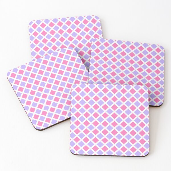 Item preview, Checker Diamond Pattern Pink Purple designed and sold by ArtbyDebbieC.
