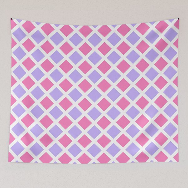 Item preview, Checker Diamond Pattern Pink Purple designed and sold by ArtbyDebbieC.
