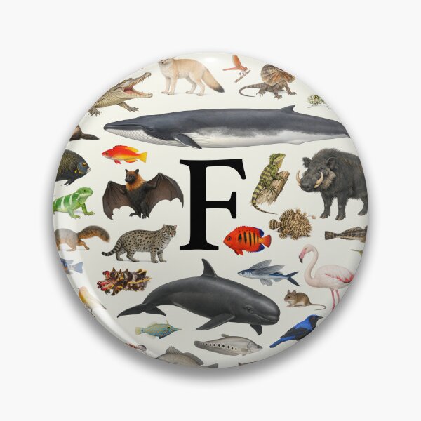 Item preview, Letter F Animal Alphabet Retro Identification Chart designed and sold by kakarikihill.
