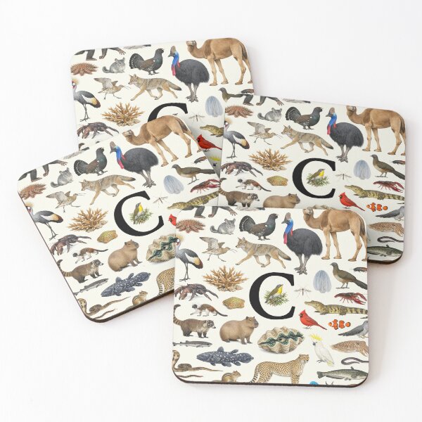 Item preview, Letter C Animal Alphabet Retro Identification Chart designed and sold by kakarikihill.
