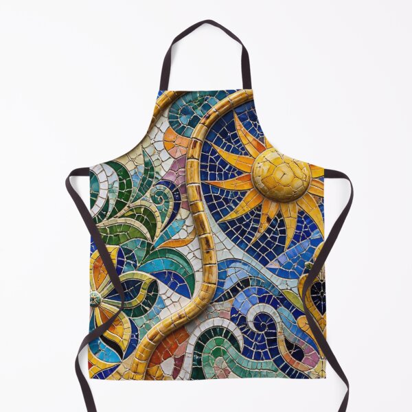 Item preview, Gaudi Park Guell Mosaic Spanish Flowers Trencadís Art designed and sold by GrinGalore.