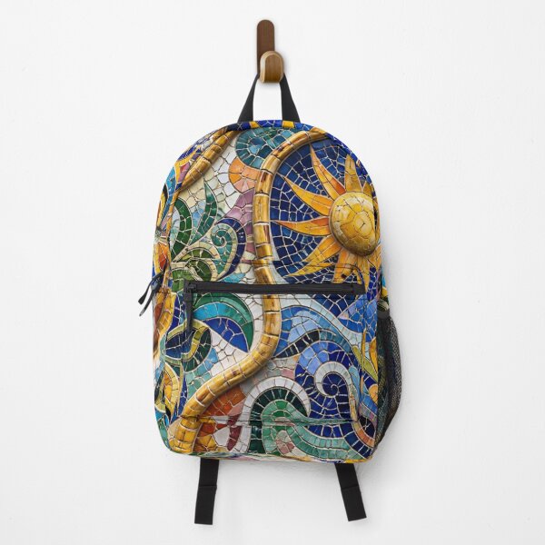 Item preview, Gaudi Park Guell Mosaic Spanish Flowers Trencadís Art designed and sold by GrinGalore.