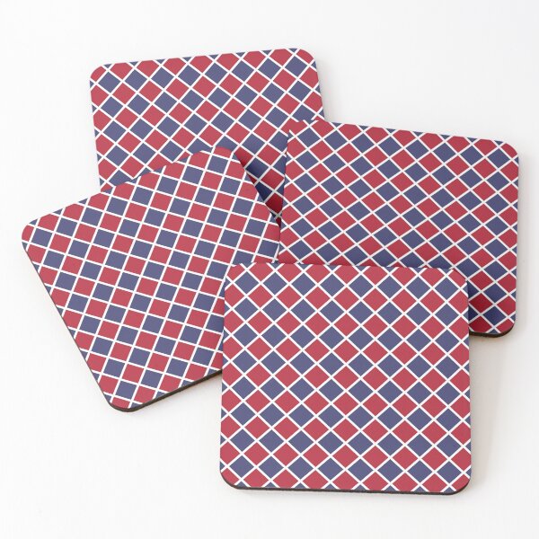 Item preview, Checker Diamond Pattern Red Blue designed and sold by ArtbyDebbieC.