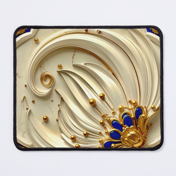 Item preview, Classic Gold Filigree and Sapphire Vortex designed and sold by Vicky Brago-Mitchell®.