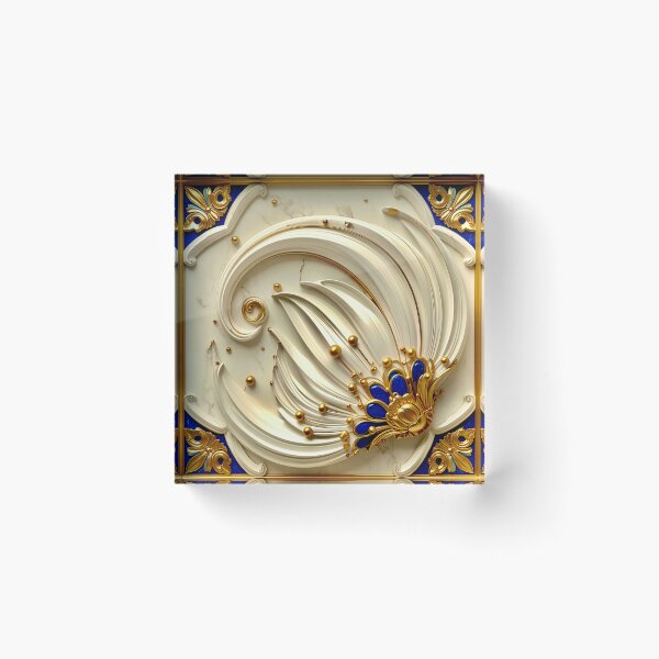 Item preview, Classic Gold Filigree and Sapphire Vortex designed and sold by Vicky Brago-Mitchell®.