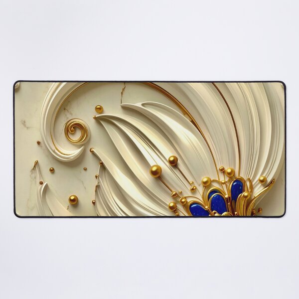Item preview, Classic Gold Filigree and Sapphire Vortex designed and sold by Vicky Brago-Mitchell®.