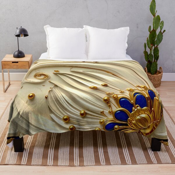 Item preview, Classic Gold Filigree and Sapphire Vortex designed and sold by Vicky Brago-Mitchell®.