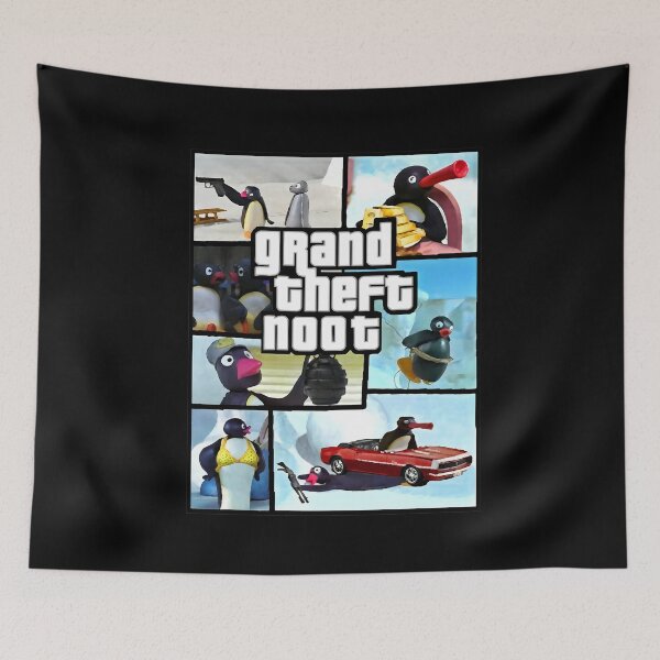 Item preview, Grand Theft Noots Pingus GTA Parody designed and sold by Tawnat-Zl9at.