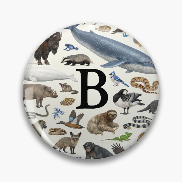 Item preview, Letter B Animal Alphabet Retro Identification Chart designed and sold by kakarikihill.