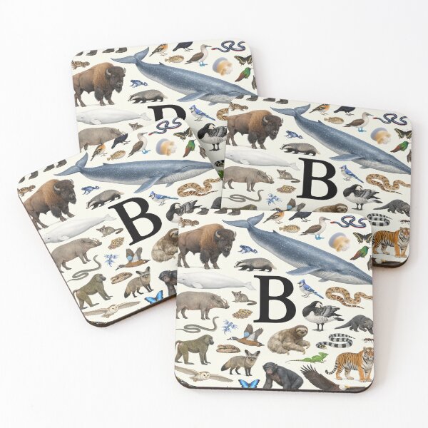 Item preview, Letter B Animal Alphabet Retro Identification Chart designed and sold by kakarikihill.