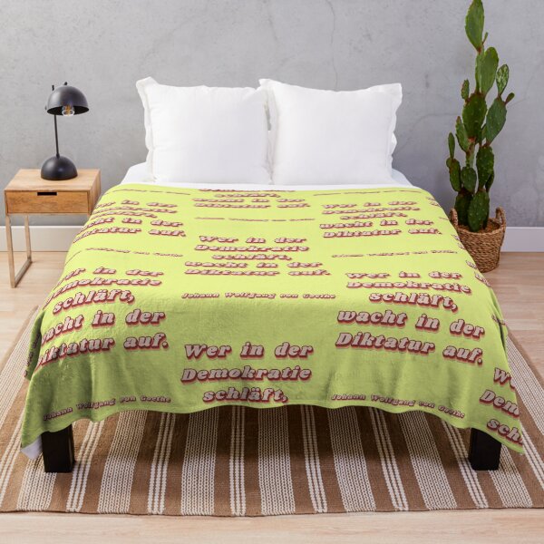 Item preview, "He who sleeps in a democracy" - Goethe quote (Retro) designed and sold by Mauswohn.