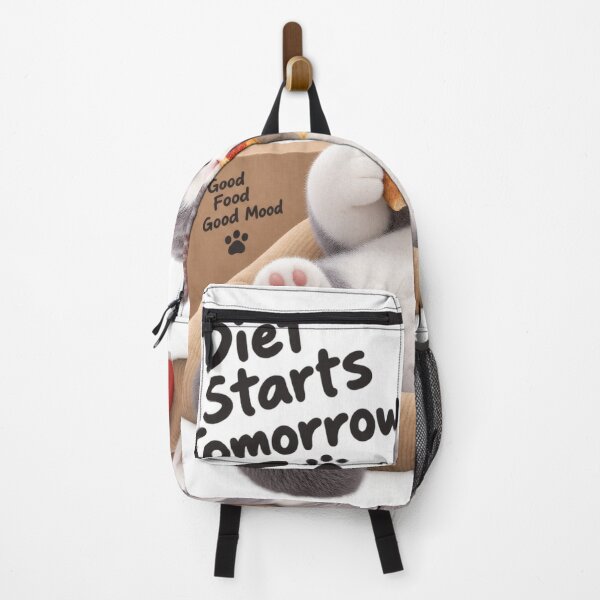Item preview, Diet Starts Tomorrow – Cute Late Night Pizza Cat designed and sold by HoloHugDesigns.
