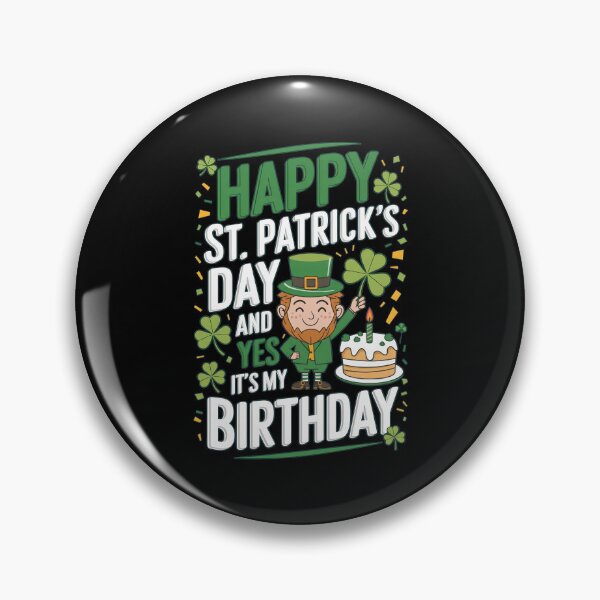 Item preview, Happy St Patrick's Day It's My Birthday designed and sold by Tawnat-Zl9at.