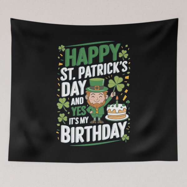 Item preview, Happy St Patrick's Day It's My Birthday designed and sold by Tawnat-Zl9at.