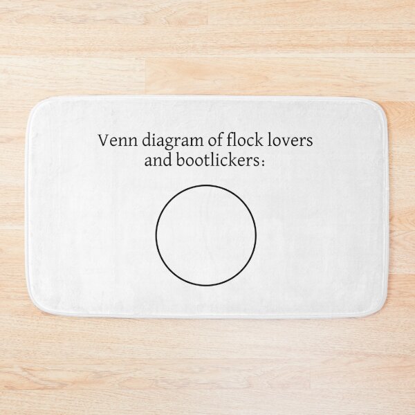 Item preview, Venn diagram of flock lovers and bootlickers designed and sold by pineforester.