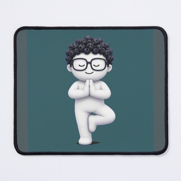 Item preview, Cute 3D boy doing yoga tree pose designed and sold by wonghong.
