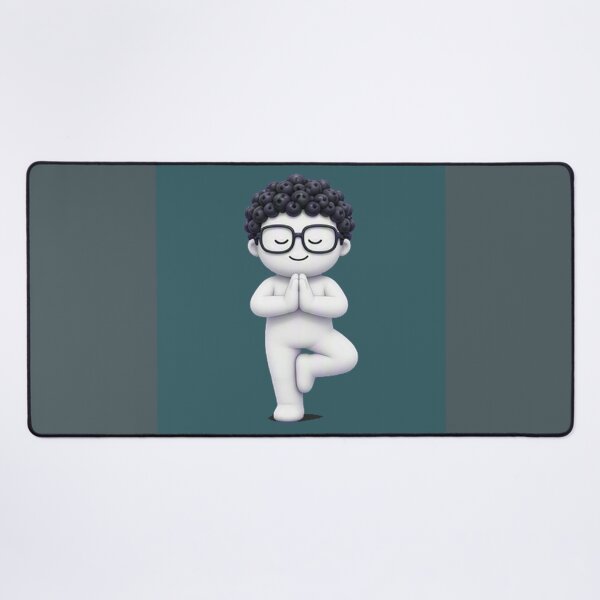 Item preview, Cute 3D boy doing yoga tree pose designed and sold by wonghong.