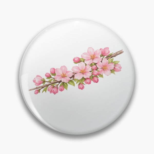 Item preview, Romantic Watercolor Sakura Blossom Branch designed and sold by Dew Drop Designs.