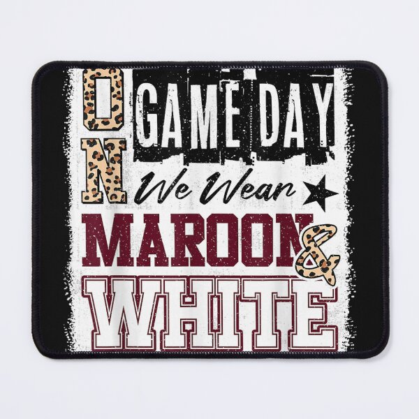 Item preview, On Gameday Football We Wear Maroon and White School Spirit designed and sold by denzelqfhho.