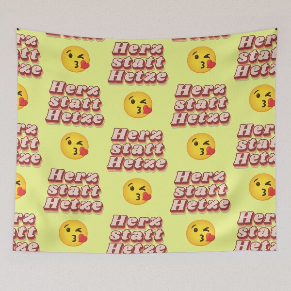 Item preview, Heart Instead of Hate Saying Love Togetherness Retro designed and sold by Mauswohn.
