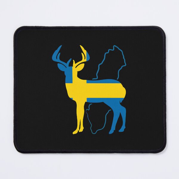 Item preview, Swedish Flag Deer Sweden Outline Art- designed and sold by YarningsandYear.